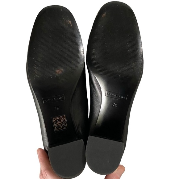 Everlane The Day Heel round toe scrunch back 2inch block heel leather black 7.5 - Picture 10 of 16